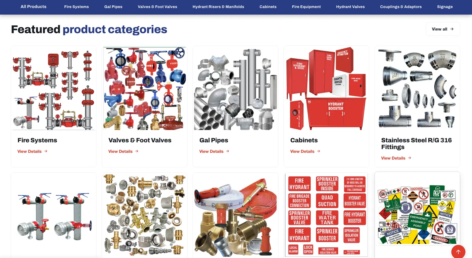 Featured product categories